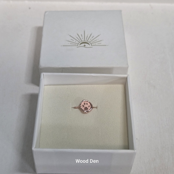 copper handmade cat paw ring size 7 NIB - Picture 5 of 6